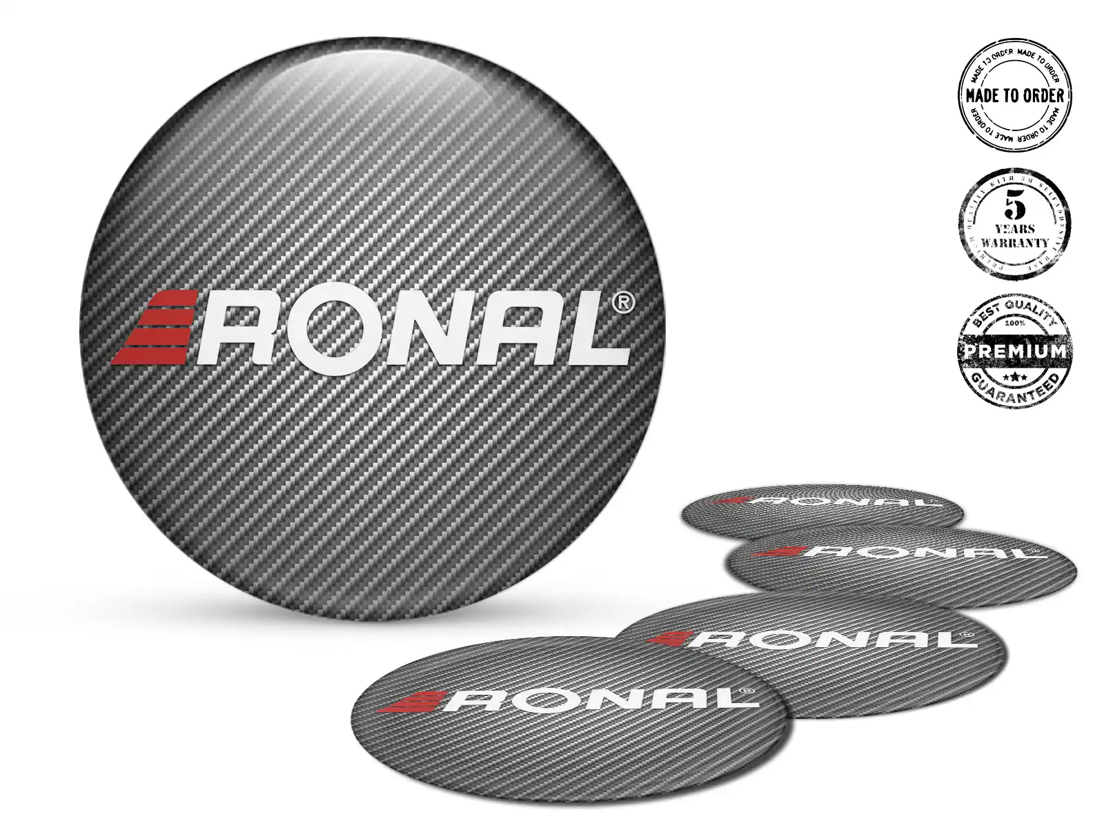 Ronal Calcomanías de Cúpula Edición Emblemas Autos Custom